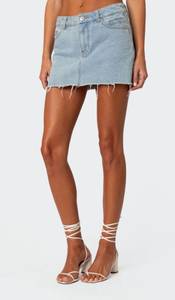 Edikted Jessie Denim Mini Skirt