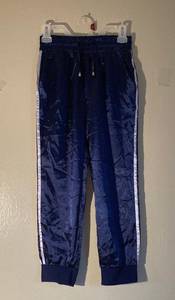 NWOT Track Pants Shiny Navy Blue Size XS-Small