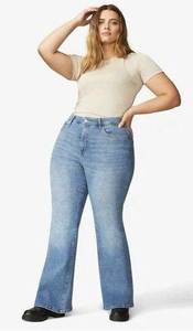 Warp + Weft Mia Miami Flare jean plus size 22 Stitch Fix NWT Destressed Knee