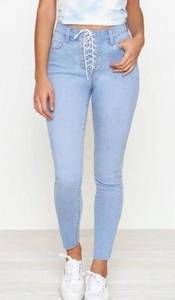 PacSun  high rise ankle jeggings with lace up front