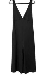 Line & Dot Back V Neck Halter Jumpsuit