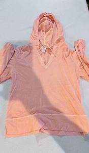 Fresh Produce Women's Hoodie Long Sleeve Pullover Sweatshirt Peach Size Small