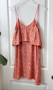 Blu Moon Orange Floral Ruffle Dress 2