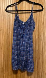 Urban Outfitters Plaid Mini Dress Front Tie