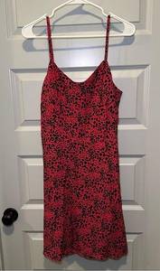 Apt. 9 NWT  Pink/Black Animal Print Sleeveless Aline Dress size L