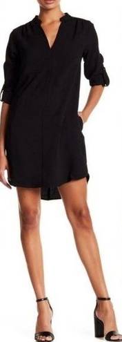 Lush Clothing Lush black shirt dress tunic high low asymmetrical quarter sleeve. Medium