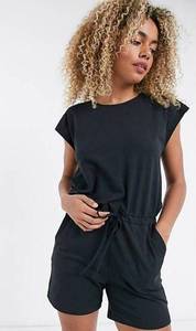 Noisy May Kurzur Jumpsuit Black Romper Waist Drawstring size small