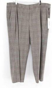 New CALVIN KLEIN Womens Sz 18W Trouser Dress Pants Gray Plaid High Rise Academia