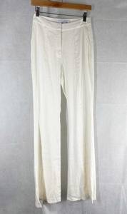 Derek Lam 10 Crosby Ecru Linen Blend High Rise Wide Leg Pants