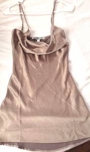 Slip Dress Satin Taupe Color