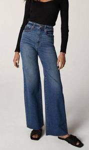 Anthropologie  Noemi Long High-Rise Wide Leg Raw Hem size 24