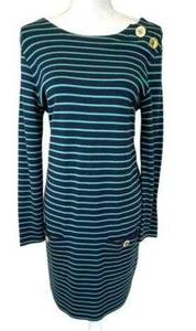 Sail to Sable Smiling in Stripes Jersey Sheath Dress XS