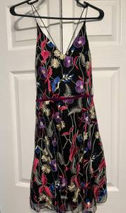 A. BYER Floral Homecoming Dress