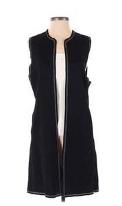 Matty M Womens Sleeveless Long Blazer w/ Pockets Size S