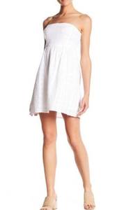 Tilly's  White Bandeau Dress with a tie-back