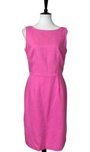 Sheath Dress Sleeveless Cotton Pink V-back Women’s Size 10