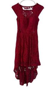 JODI KRISTOPHER HIGH LOW LINED LACE OVERLAY DRESS NWT JUNIORS SIZE 3 C44