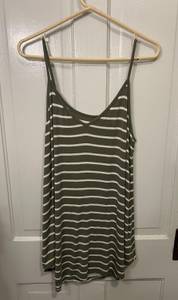 Reversible Green Stripe Flowy Tank