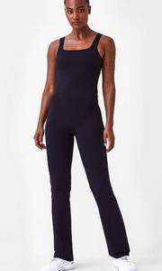 NWT SPANX Booty Boost® Easy Access Flare Jumpsuit Black Medium Tall