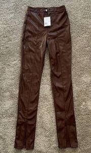 Forever 21  Brown Leather Pants Size Small New With Tags