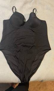 Ribbed one piece swimsuit