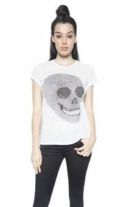 Lauren Moshi Rare:  ★ Suki Mini Star Skull Burnout Tee ★ Soft Vintage Inspired