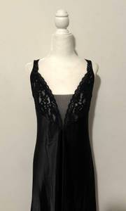 Victoria’s Secret vintage black maxi silk gown 