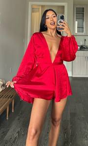 Red Romper Dress