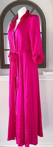 INC  Belted Maxi ShirtDress in Pink Tutu, Size 10 New w/Tag Retail $120