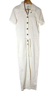 Sezane Bennie Ecru Jumpsuit Size Medium