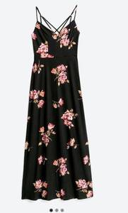 NWT Nine Britton Willow brushed knit maxi dress floral black fit and flare Large