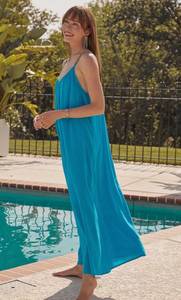 Chain Strap Shoulder Maxi Dress