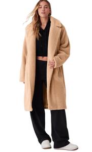 Oversized Sherpa Trench Camel S