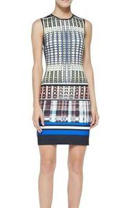 Clover Canyon Donegal Abstract Neoprene Print Shift Dress Size Small EUC!