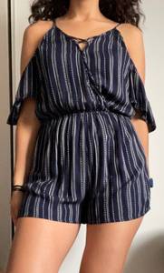 Navy Blue Romper