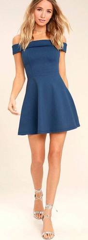 Lulus Blue Off The Shoulder Dress