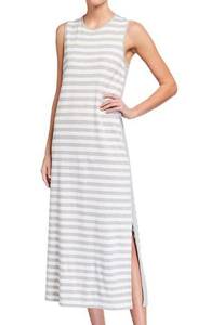 NWT Petites Women's Stripe Cotton Midi Dress