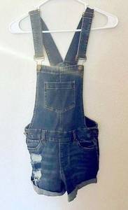 Dollhouse Size 3 Overall Denim Jean Short Overalls with front and back pockets