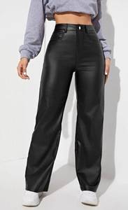 Black Faux Leather Pants