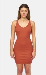 LACAUSA‎ Gabbie Ribbed Mini Dress Sz Sm