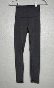 Lululemon Women 2 Wunder Under High-Rise 7/8 Tight Luxtreme 25" Heathered Black