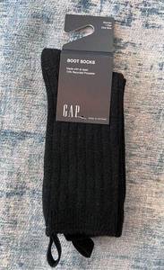 Gap Women's  Black Glitter Tab Boot Socks 1 Pair