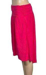 JLo Jennifer Lopez Womens Lightweight High Low Midi Skirt Bright Pink Medium EUC