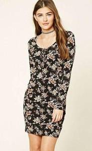 Forever 21 ✨ Floral Print Lace-Up Dress✨