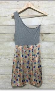 TINLEY Road mixed media one shoulder dress size small