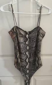 snake print bodysuit