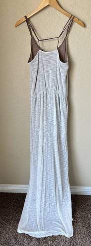 Deletta White Heathered Strappy Maxi Dress