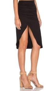 NWT Rachel Pally Effie Black skirt with side high slit size XS