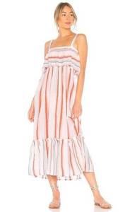 / Revolve Asha Ruffle Maxi Dress in Sunrise NWOT