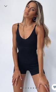 White Fox Boutique Black Knit Bodysuit